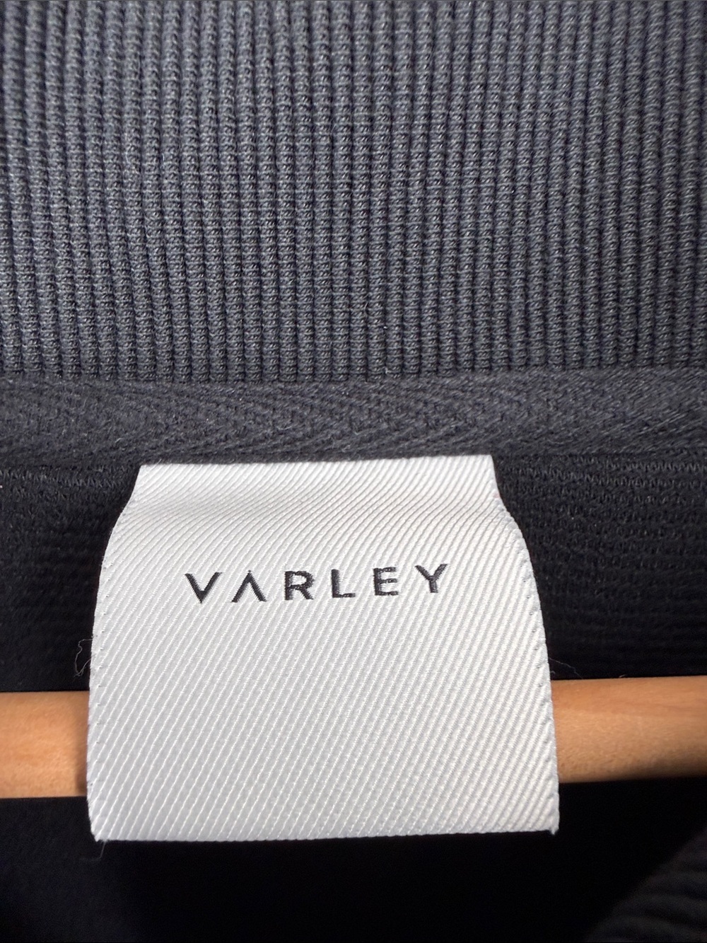 Varley Black Ribbed Funnel-Neck Sweatshirt Size X Small - Picture 3 of 7
